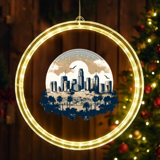 Los Angeles - City of Angels LED Christmas Window Lights
