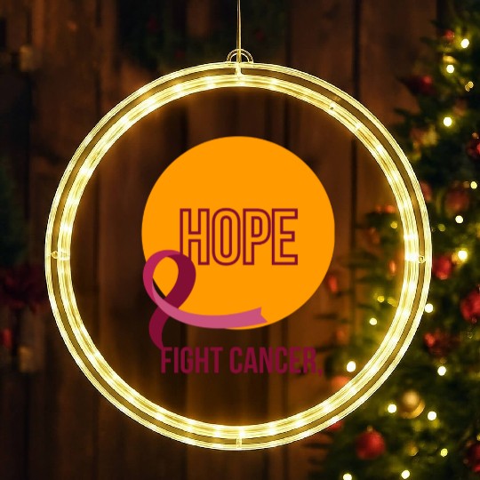 Hope and Fight Against Cancer LED Christmas Window Lights