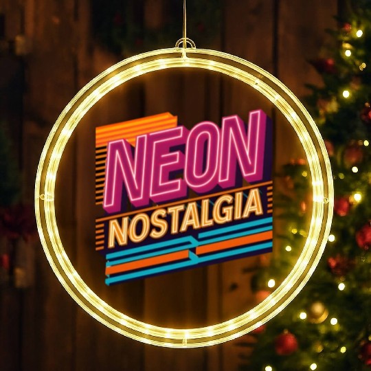 Neon Nostalgia: Pay homage to the retro neon aesth LED Christmas Window Lights