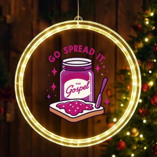 The Gospel,Spread The Word LED Christmas Window Lights