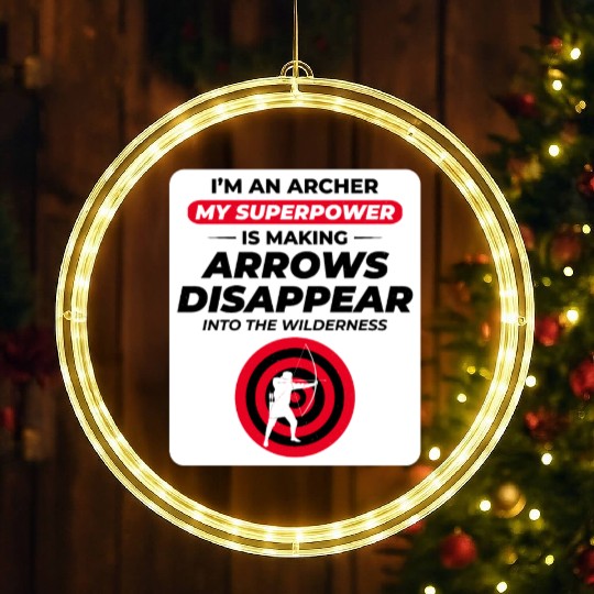 Archery Targets Archer Bullseye Shooting Sport LED Christmas Window Lights