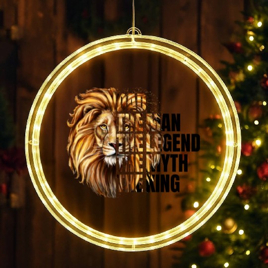 Dad The Man the Legend Lion LED Christmas Window Lights