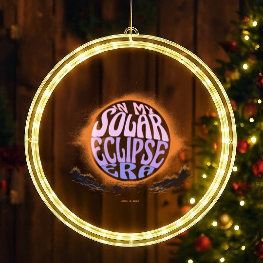 In My Solar Eclipse Era April 8, 2024 LED Christmas Window Lights