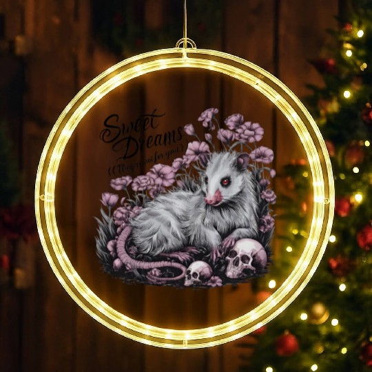 sweet dreams goth possum Street Cats Squad LED Christmas Window Lights