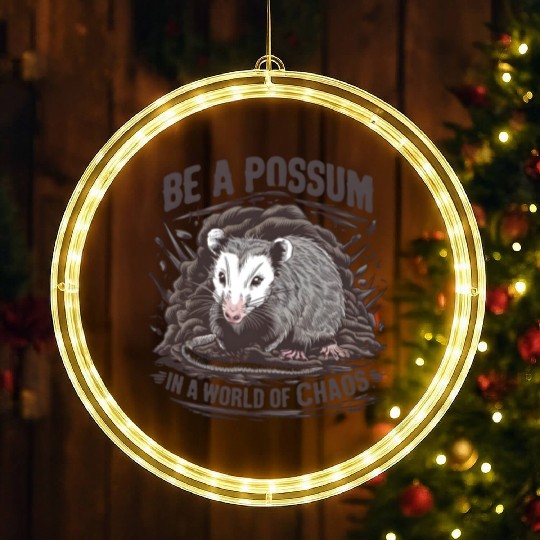 Be a Possum in a world of chaos Street Cats Squad LED Christmas Window Lights