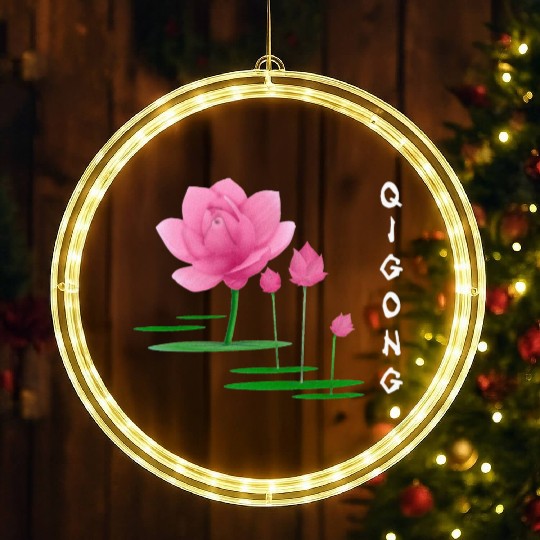 Lotus Tai Chi & Qi Gong Instructors & Practitioner LED Christmas Window Lights