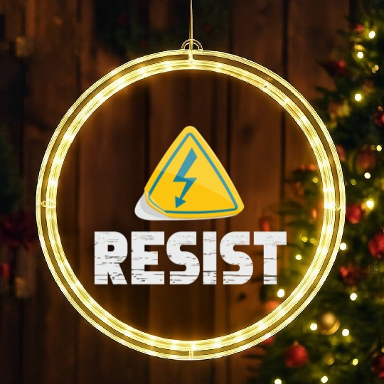 Resist Electrical Engineer Physicist Electrician LED Christmas Window Lights