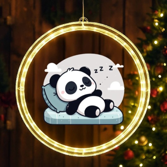 Sleeping baby panda LED Christmas Window Lights