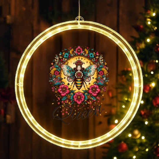 Queen Bee Jewelry Jewels Cute Beekeeping Beekeeper LED Christmas Window Lights