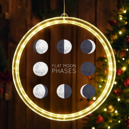 Cool Full Moon - Solar Eclipse, Moon Phases Total LED Christmas Window Lights