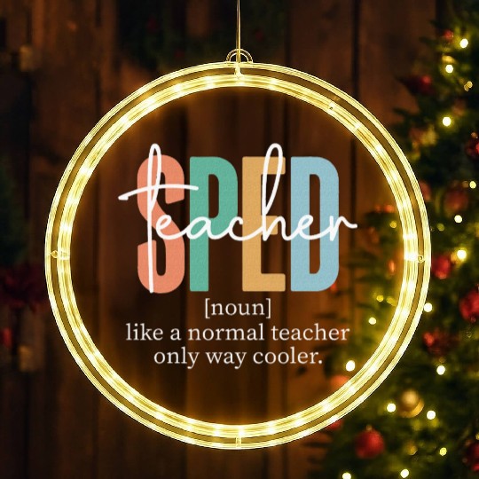 Special Education Sped Teacher Definition LED Christmas Window Lights
