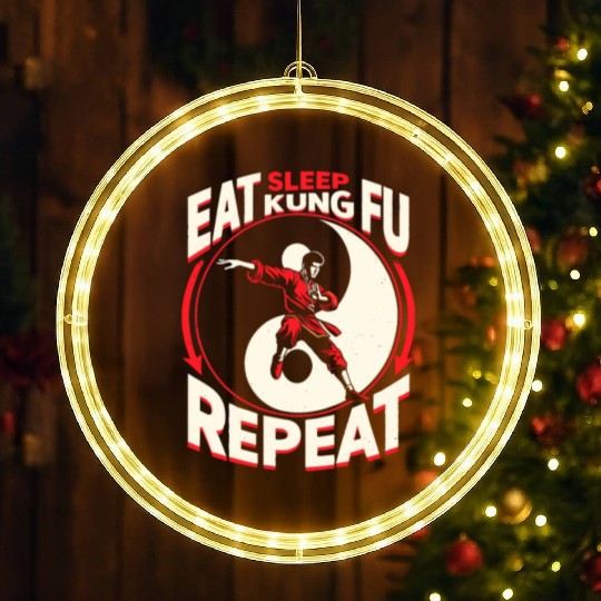 Kung Fu Chinese Kung Fu Asian Kung Fu Self defense LED Christmas Window Lights