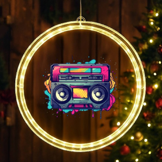 Retro Classic Cassette Tape for a 80s Fan LED Christmas Window Lights