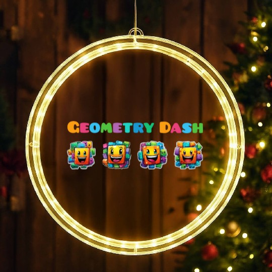 Geometry dash LED Christmas Window Lights