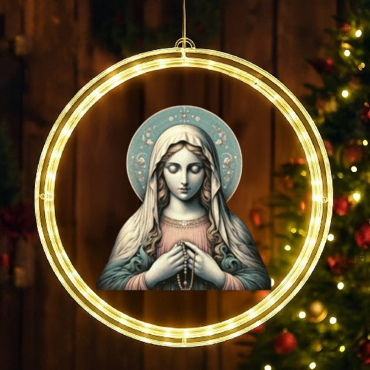 Serene Madonna ic Image LED Christmas Window Lights