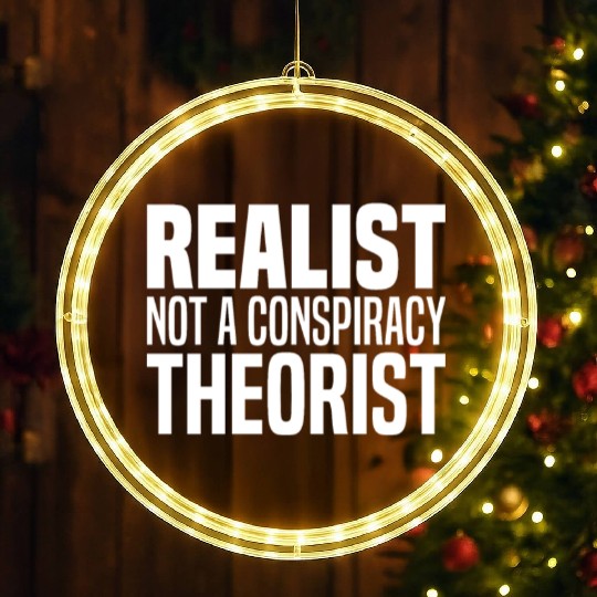 Conspiracy Realist Funny Conspiracies Theories LED Christmas Window Lights