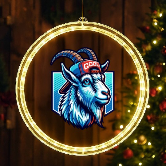 Gaming Goat Controller Geek Design LED Christmas Window Lights