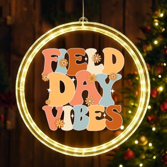 Field Day Vibes Outdoor Sunshine Flowers LED Christmas Window Lights
