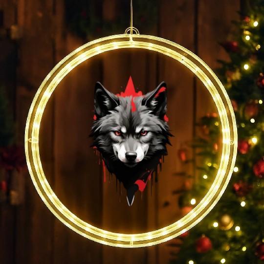 Three Wolf Moon LED Christmas Window Lights