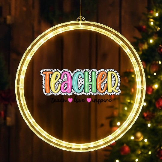 Teacher Dalmatian LED Christmas Window Lights