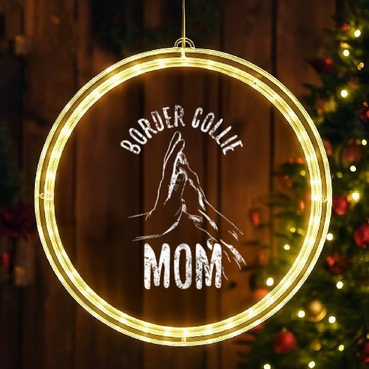 Unique Border Collie Design For Dog Enthusiasts LED Christmas Window Lights