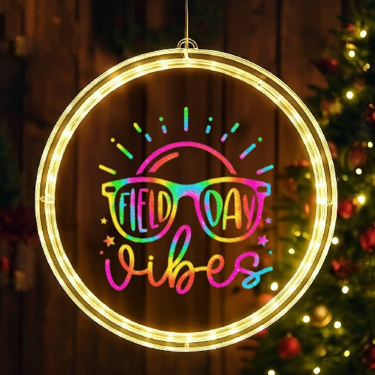 Field Day Vibes Teacher Kids Field Day 2024 LED Christmas Window Lights