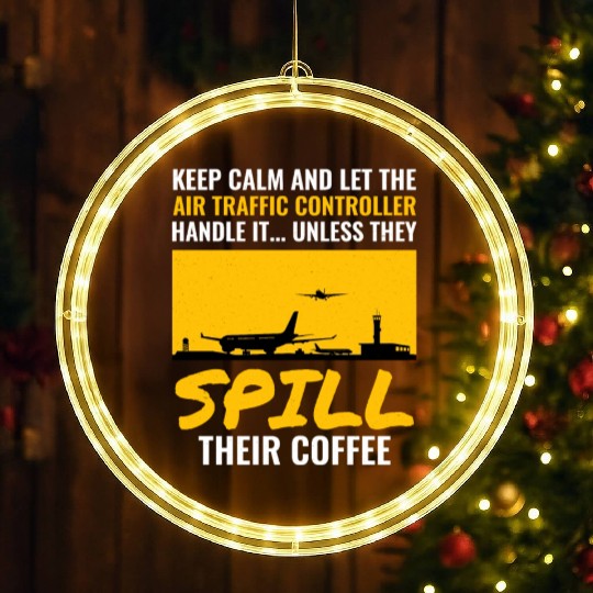 Air Traffic Controller ATC Aviation Humor Airplane LED Christmas Window Lights