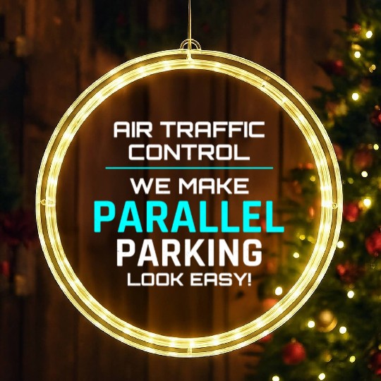 Air Traffic Controller ATC Aviation Humor Airplane LED Christmas Window Lights