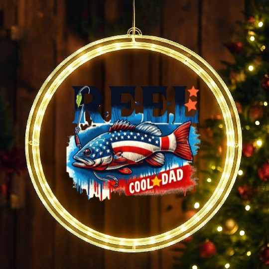 Reel Cool Dad LED Christmas Window Lights