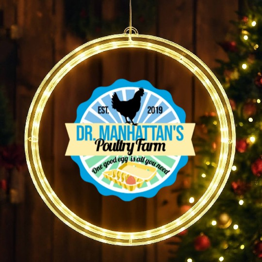 Dr Manhattan Poultry Farm LED Christmas Window Lights