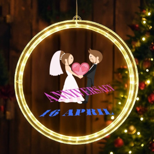 Our wedding anniversary 16 April LED Christmas Window Lights