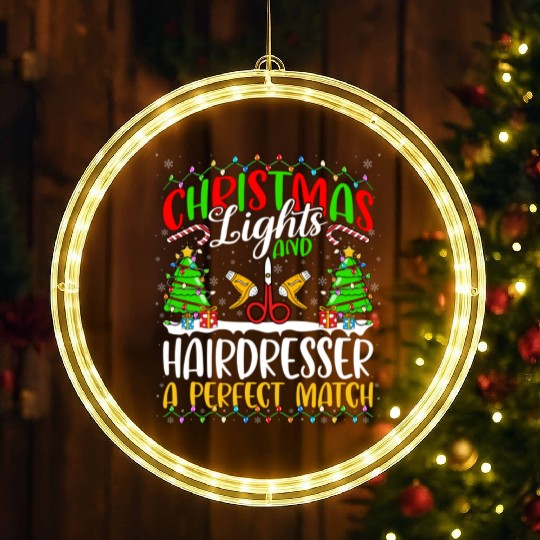 Christmas Light Hairdresser Xmas LED Christmas Window Lights