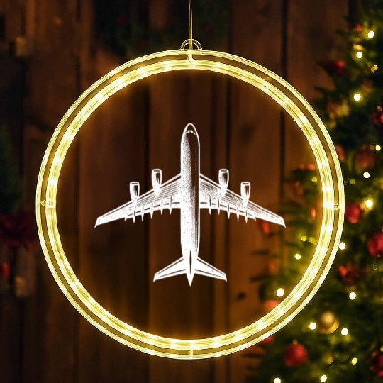 Jet Airplane For Hobby Rc Pilots Large Rc Model LED Christmas Window Lights