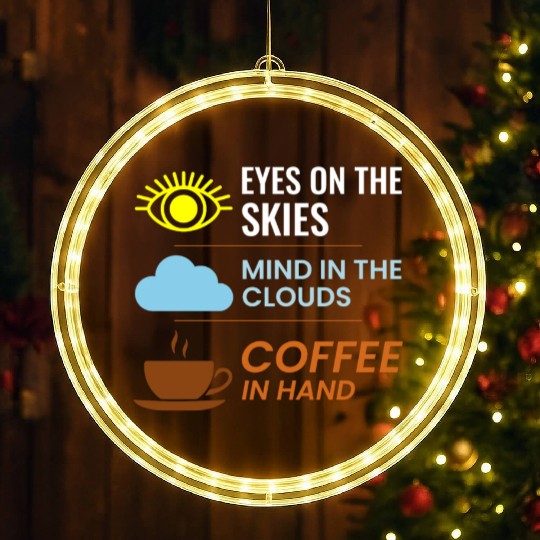 Air Traffic Controller Coffee ATC Aviation Humor LED Christmas Window Lights