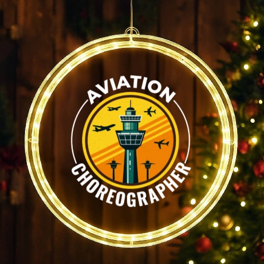 Air Traffic Controller ATC Aviation Humor Airplane LED Christmas Window Lights