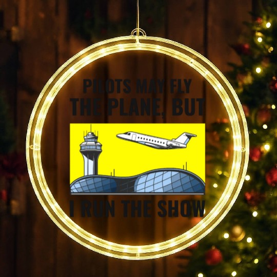 Air Traffic Controller ATC Aviation Humor Airplane LED Christmas Window Lights