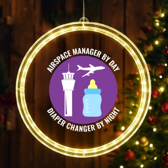 Air Traffic Controller ATC Aviation Humor Airplane LED Christmas Window Lights