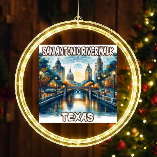 San Antonio Riverwalk LED Christmas Window Lights