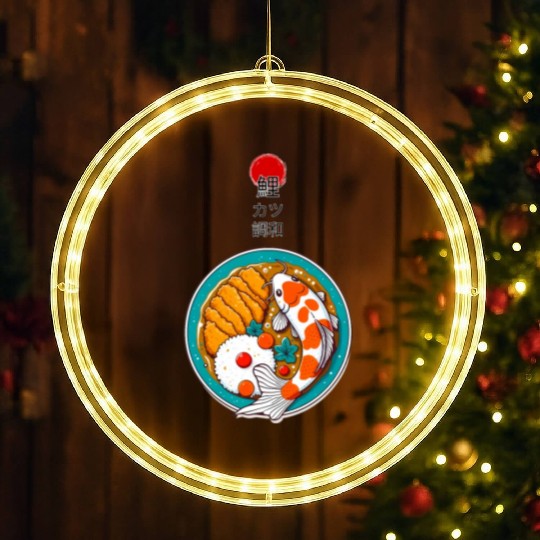 Harmony of Koi Fish and Katsu Delight LED Christmas Window Lights