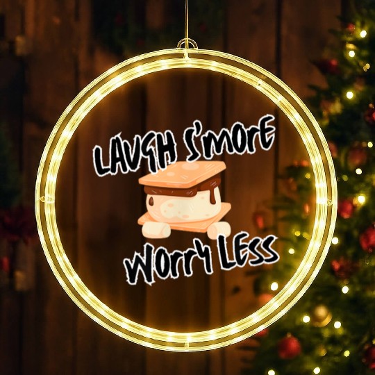 Laugh Smore Funny Camping Campfire LED Christmas Window Lights