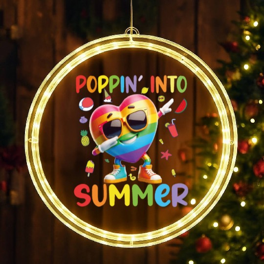 hello teacher Happy day preschool summer student LED Christmas Window Lights