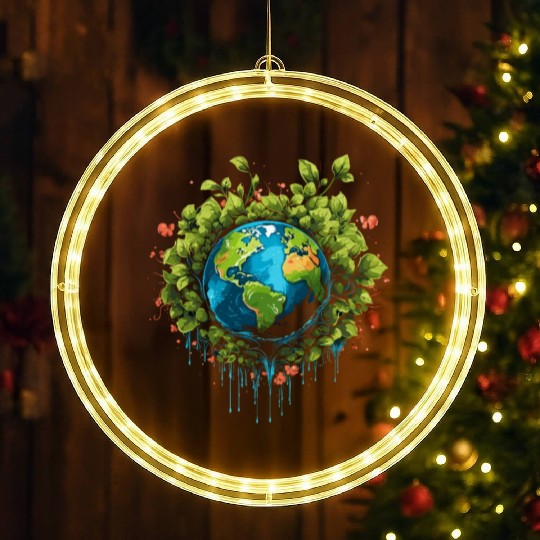 Respect Your Mother Earth Day Save Our Planet LED Christmas Window Lights