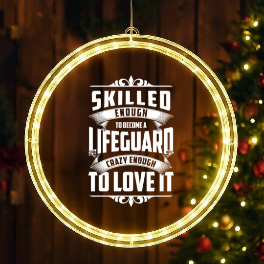 Lifeguard Outdoor Pool Sea LED Christmas Window Lights