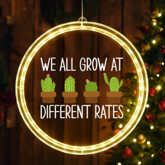 We All Grow at Different Rates Preschool Teacher LED Christmas Window Lights