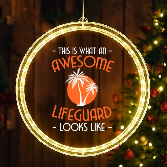 Lifeguard Pool LED Christmas Window Lights