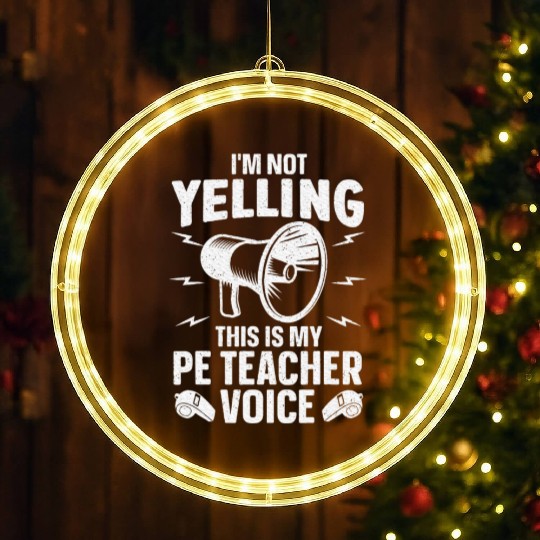 Cool PE Teacher Art Physical Education Teacher LED Christmas Window Lights
