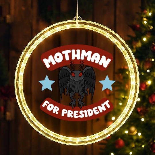 Mothman USA Election Campaign Politics 2024 LED Christmas Window Lights