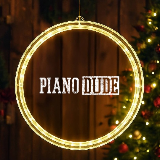 Piano Keyboard Musician Pianist LED Christmas Window Lights