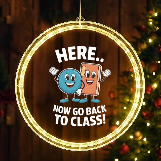 Here Now Go Back To Class School Nurse Medical LED Christmas Window Lights