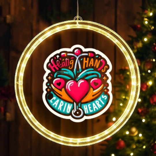 Medical Design with Quote. LED Christmas Window Lights